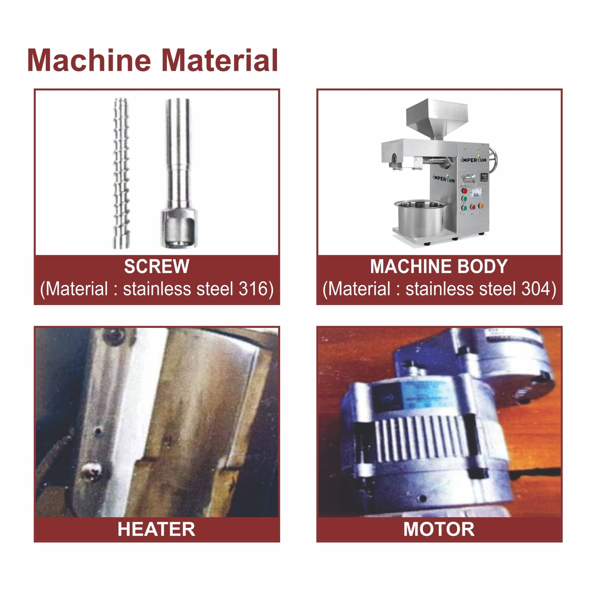 IMP - 20 Heavy Duty Oil Machine – 2000W Semi Commercial Oil Extraction Machine (15–20 Kg/Hr) | Imperium Ventures