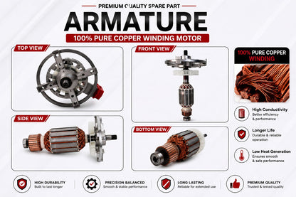 Imperium Masala Grinder 100 Gram Armature Motor | Heavy Duty Copper Winding Motor | Imperium Ventures